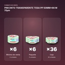 PRECINTO TRANSPARENTE TESA PP 50MM×66 M 31µm  - formato de venta: paquete de 6, caja de 36
