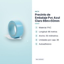 PRECINTO DE EMBALAJE PVC AZUL CLARO 66M×50MM - características principales