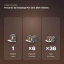 PRECINTO DE EMBALAJE PVC GRIS 66M×50MM - formato de venta: paquete de 6, caja de 36