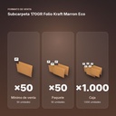 SUBCARPETA 170GR FOLIO KRAFT MARRON ECO  - formato de venta: paquete de 50, caja de 1000