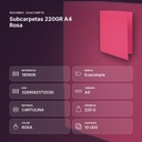 SUBCARPETAS 220GR A4 ROSA - resumen de atributos