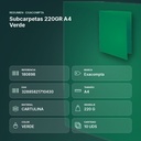 SUBCARPETAS 220GR A4 VERDE - resumen de atributos