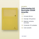 SUBCARPETAS A4 RECICLADA 120GR AMARILLO  - características principales