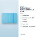 SUBCARPETAS 1 SOLAPA 210GR A4 AZUL - características principales