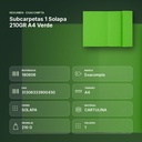 SUBCARPETAS 1 SOLAPA 210GR A4 VERDE - resumen de atributos
