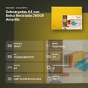SUBCARPETAS A4 CON BOLSA RECICLADA 290GR AMARILLO - resumen de atributos