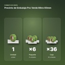 PRECINTO DE EMBALAJE PVC VERDE 66M×50MM - formato de venta: paquete de 6, caja de 36