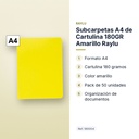 SUBCARPETAS A4 DE CARTULINA 180GR AMARILLO  RAYLU - características principales