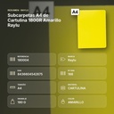SUBCARPETAS A4 DE CARTULINA 180GR AMARILLO  RAYLU - resumen de atributos