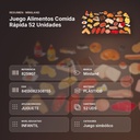 JUEGO ALIMENTOS COMIDA RÁPIDA 52 UNIDADES - resumen de atributos