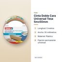 CINTA DOBLE CARA UNIVERSAL TESA 5MX50MM - características principales
