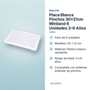PLACA BLANCA PINCHOS 30×21CM MINILAND 6 UNIDADES 3-6 AÑOS - características principales