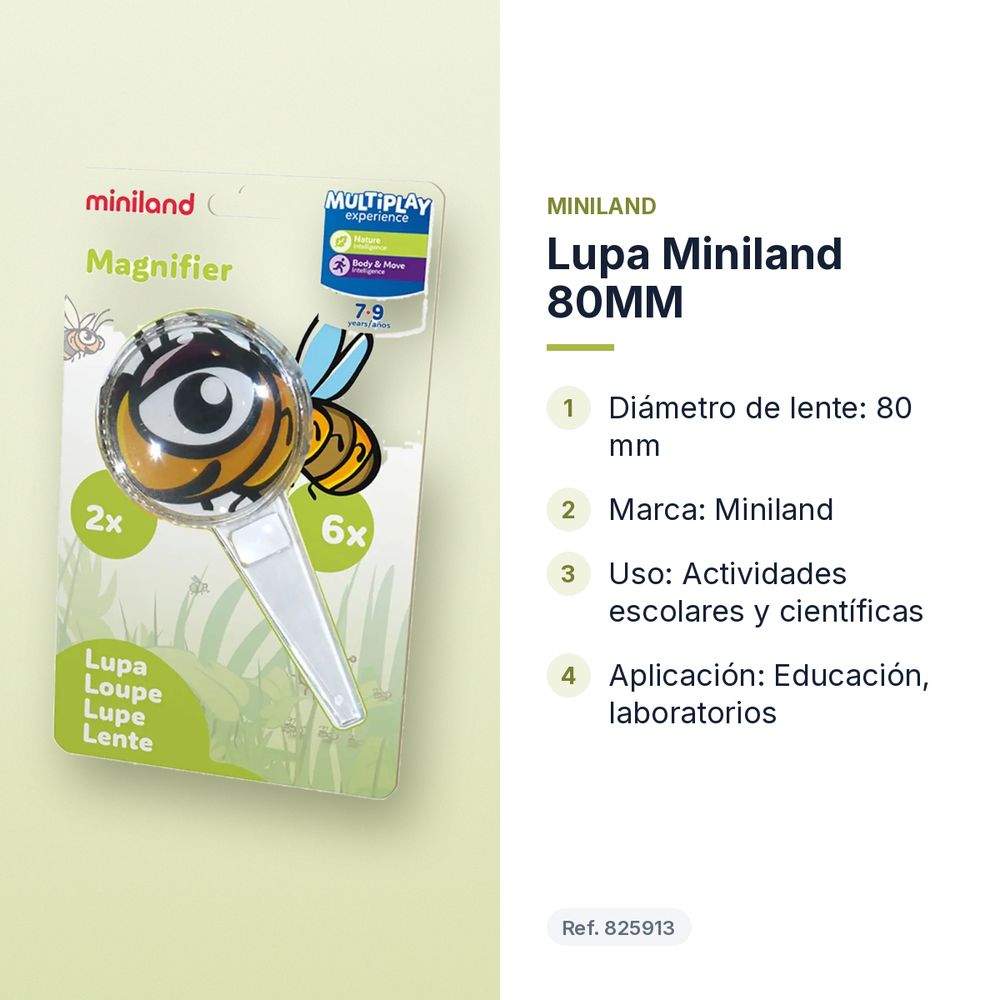 LUPA MINILAND 80MM - características principales
