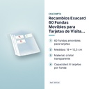 RECAMBIOS EXACARD 60 FUNDAS MOVIBLES PARA TARJETAS DE VISITA 19 X 12,5 CM - características principales