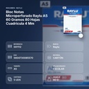 BLOC NOTAS MICROPERFORADO RAYLU A5 60 GRAMOS 80 HOJAS CUADRICULA 4 MM - resumen de atributos