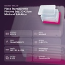 PLACA TRANSPARENTE PINCHOS 6UD.30×21CM MINILAND 3-6 AÑOS - resumen de atributos