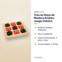 TRES EN RAYA DE MADERA ANDREU JUEGO CLÁSICO - características principales