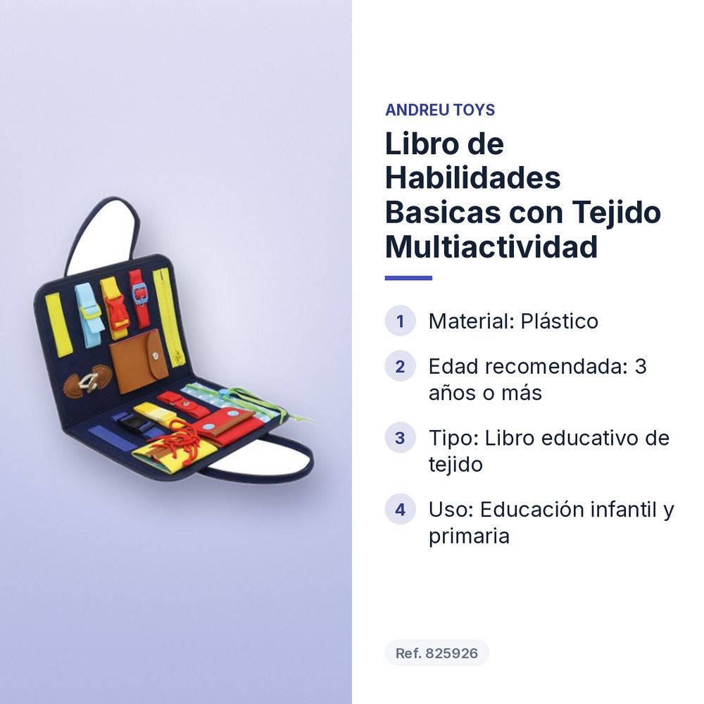 LIBRO DE HABILIDADES BASICAS CON TEJIDO MULTIACTIVIDAD - características principales