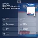 BLOC NOTAS MICROPERFORADO RAYLU A5 60 GRAMOS 80 HOJAS LISO - resumen de atributos