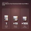 CINTA ADHESIVA TESA POWERBOND DOBLE CARA 19 MM X 1,5 M - formato de venta: paquete de 10, caja de 100