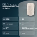 BOBINA DE CUERDA DE POLIPROPILENO RAFIA 400 GR. BLANCO - resumen de atributos
