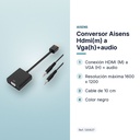 CONVERSOR AISENS HDMI(M) A VGA(H)+AUDIO - características principales