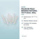 PALOS DE POLO MADERA NATURAL 73x7x2mm. 150u. - características principales