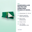 ALMOHADILLA DE FIELTRO CON GOMA PARA PICADO 21x30CM 854 - características principales