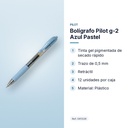 BOLÍGRAFO PILOT G-2 AZUL PASTEL - características principales