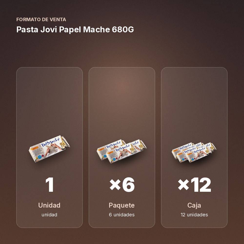 PASTA JOVI PAPEL MACHE 680G - formato de venta: paquete de 6, caja de 12