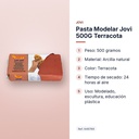 PASTA MODELAR JOVI 500G TERRACOTA - características principales