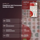 PEGATINAS APLI CORAZONES NORDIK 6 HOJAS - resumen de atributos