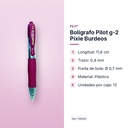 BOLÍGRAFO PILOT G-2 PIXIE BURDEOS - características principales