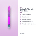 BOLÍGRAFO PILOT G-2 PIXIE ROSA - características principales