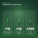 BOLÍGRAFO PILOT G-2 PIXIE VERDE - formato de venta: paquete de 12, caja de 144, palé de 864