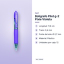 BOLÍGRAFO PILOT G-2 PIXIE VIOLETA  - características principales