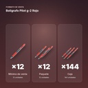 BOLÍGRAFO PILOT G-2 ROJO - formato de venta: paquete de 12, caja de 144, palé de 864