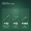 BOLÍGRAFO PILOT G-2 VERDE - formato de venta: paquete de 12, caja de 144, palé de 864