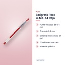 BOLÍGRAFO PILOT G-TEC-C4 ROJO - características principales