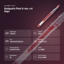 BOLÍGRAFO PILOT G-TEC-C4 ROJO - resumen de atributos