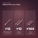 BOLÍGRAFO PILOT G-TEC-C4 ROJO - formato de venta: paquete de 12, caja de 144