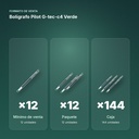 BOLÍGRAFO PILOT G-TEC-C4 VERDE - formato de venta: paquete de 12, caja de 144