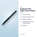 BOLÍGRAFO PILOT SUPER GRIP G NEGRO - características principales