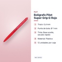 BOLÍGRAFO PILOT SUPER GRIP G ROJO  - características principales