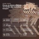 PINZAS DE MADERA NATURAL 72X10 MM (60 UNIDADES) INNSPIRO - resumen de atributos