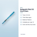 BOLÍGRAFO PILOT V5 AZUL CLARO - características principales