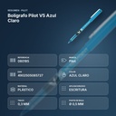 BOLÍGRAFO PILOT V5 AZUL CLARO - resumen de atributos