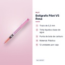 BOLÍGRAFO PILOT V5 ROSA  - características principales
