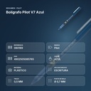 BOLÍGRAFO PILOT V7 AZUL - resumen de atributos