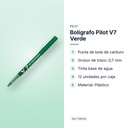 BOLÍGRAFO PILOT V7 VERDE  - características principales